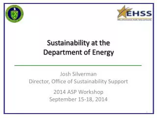 Sustainability at the Department of Energy