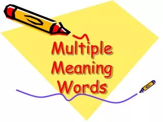 multiple meaning words