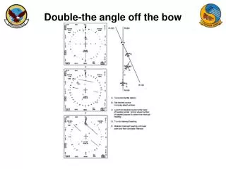 double the angle off the bow