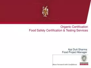 Organic Certification Food Safety Certification &amp; Testing Services