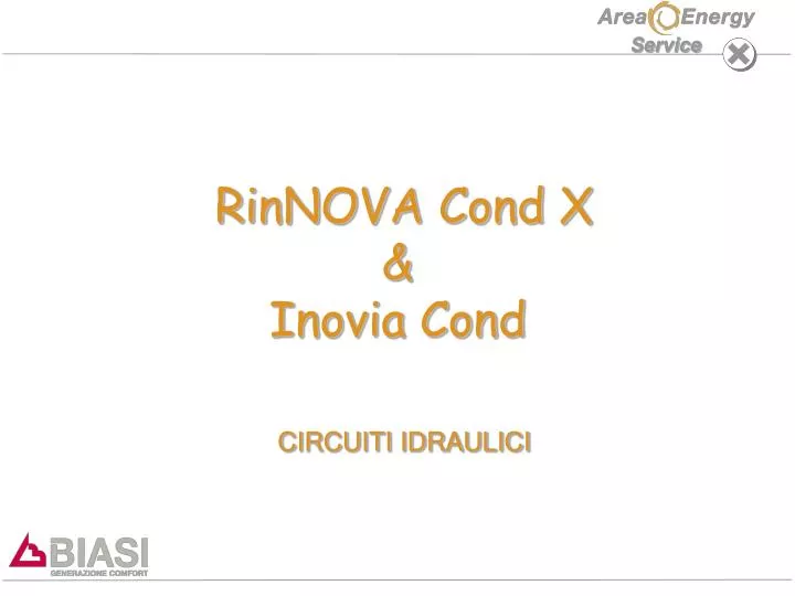 rinnova cond x inovia cond circuiti idraulici