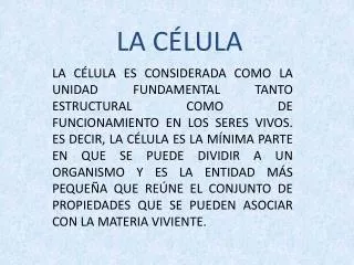 la c lula