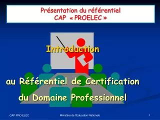 pr sentation du r f rentiel cap proelec