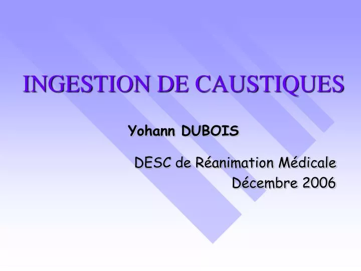 ingestion de caustiques