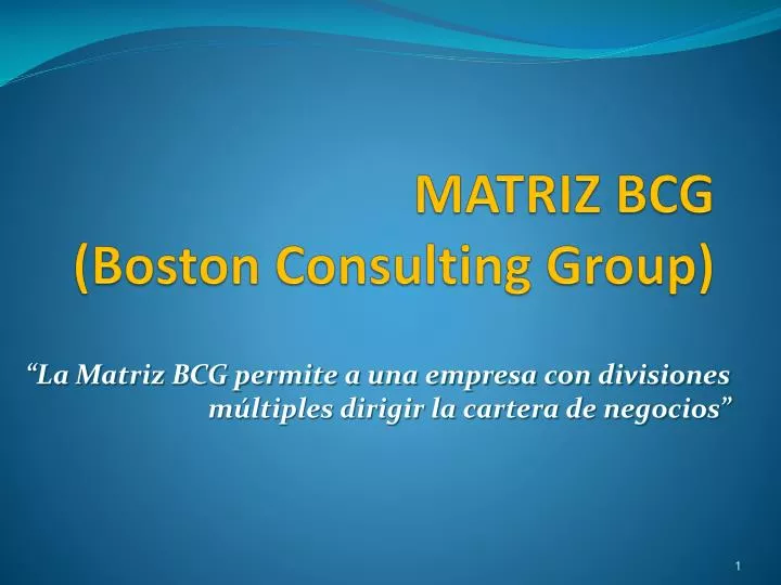 matriz bcg boston consulting group