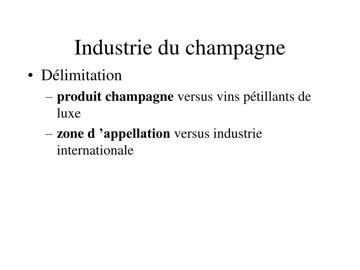 industrie du champagne