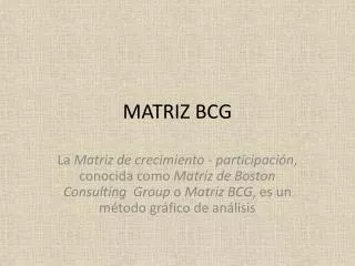 matriz bcg