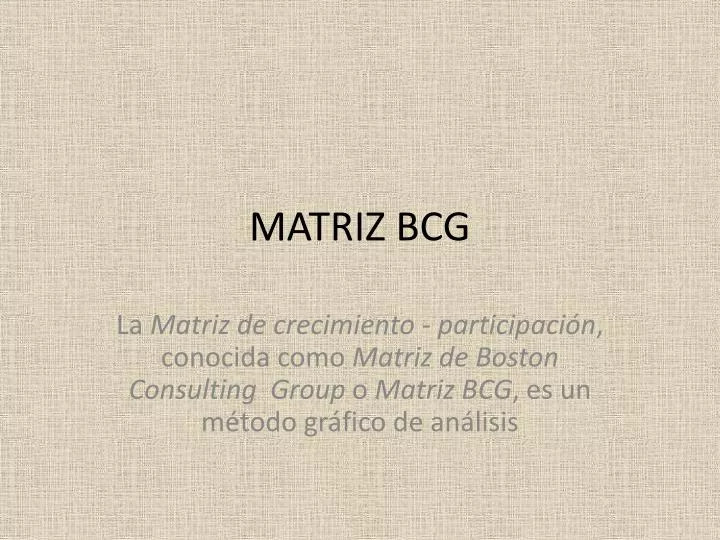 matriz bcg