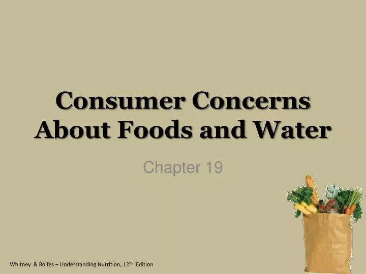 consumer concerns about foods and water