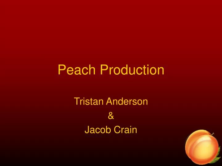 peach production