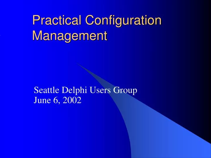 practical configuration management