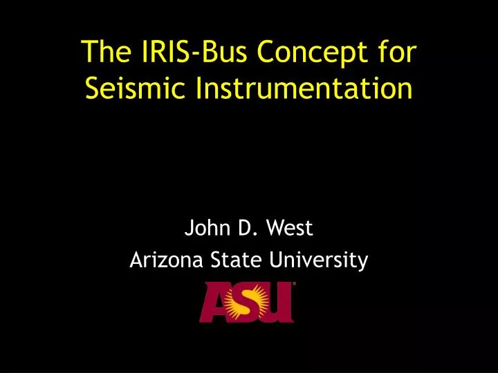 the iris bus concept for seismic instrumentation