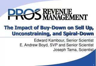 The Impact of Buy-Down on Sell Up, Unconstraining, and Spiral-Down