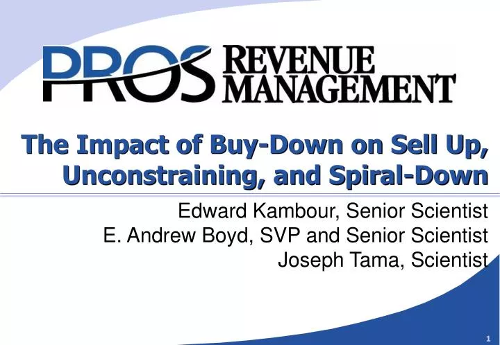 the impact of buy down on sell up unconstraining and spiral down