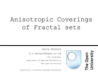Anisotropic Coverings of Fractal sets