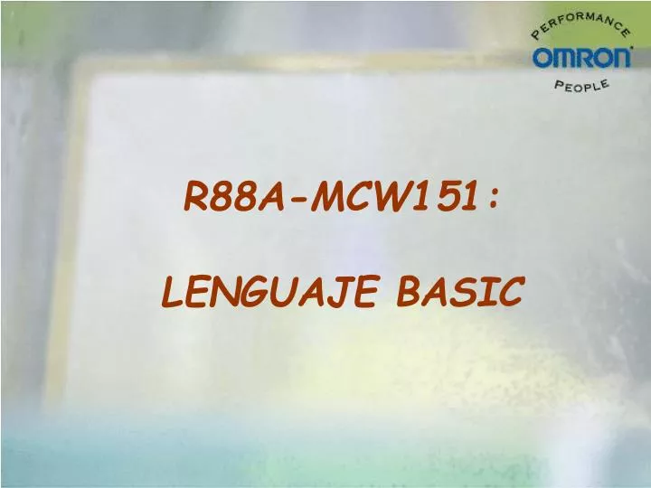 r88a mcw151 lenguaje basic