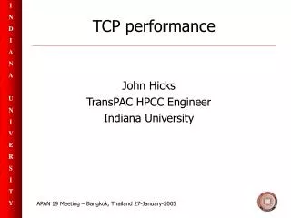 TCP performance