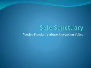 Safe Sanctuary