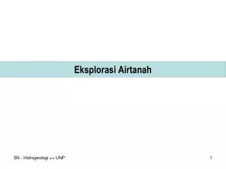 eksplorasi airtanah