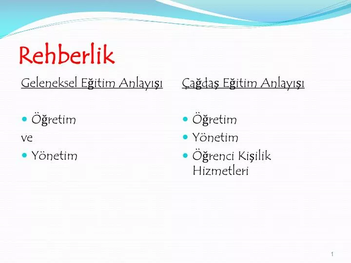 PPT - Rehberlik PowerPoint Presentation, Free Download - ID:5618214