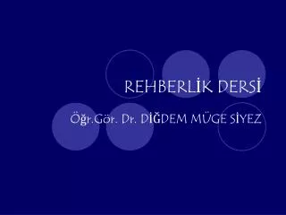 rehberl k ders