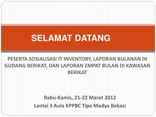selamat datang