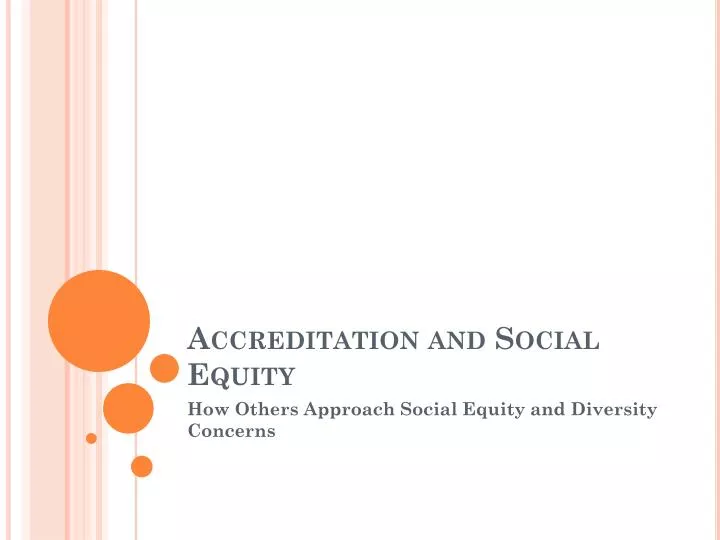 accreditation and social equity
