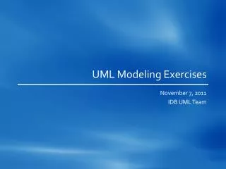 uml modeling exercises