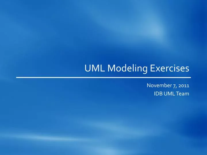 uml modeling exercises