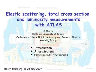 Elastic scattering, total cross section and luminosity measurements with ATLAS