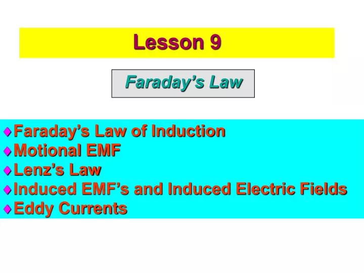 lesson 9