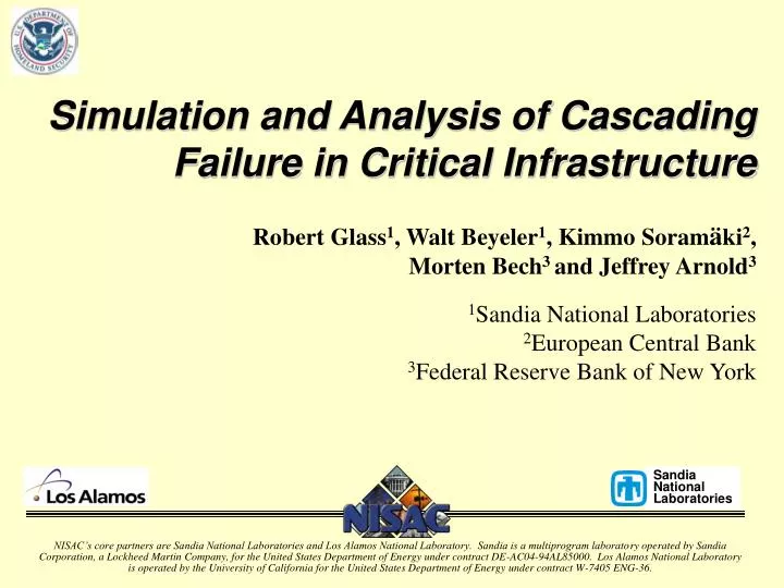 simulation and analysis of cascading failure in critical infrastructure