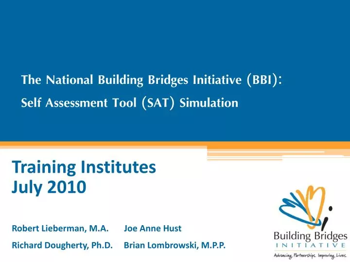 the national building bridges initiative bbi self assessment tool sat simulation