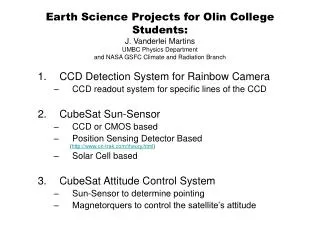 CCD Detection System for Rainbow Camera CCD readout system for specific lines of the CCD