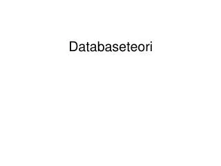 databaseteori