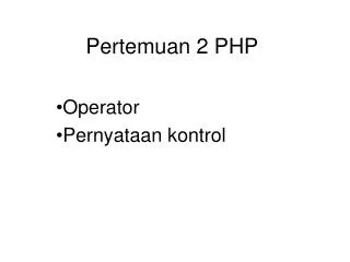 pertemuan 2 php