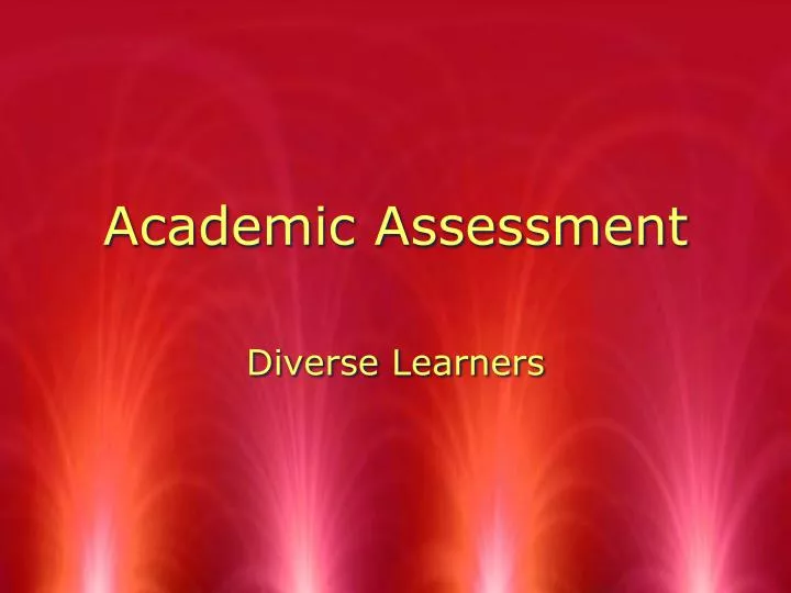 academic assessment