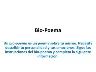 bio poema