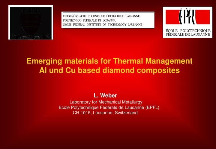 emerging materials for thermal management al und cu based diamond composites