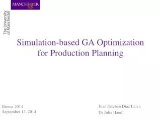Simulation-based GA Optimization for Production Planning