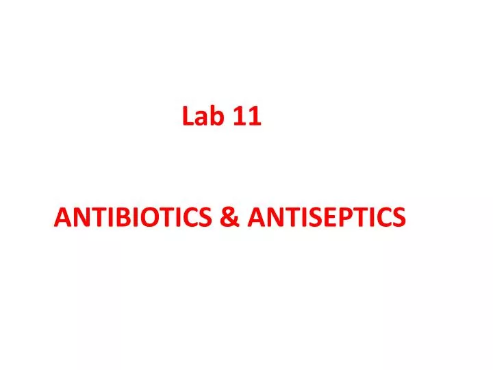antibiotics antiseptics