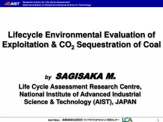 Lifecycle Environmental Evaluation of Exploitation &amp; CO 2 Sequestration of Coal