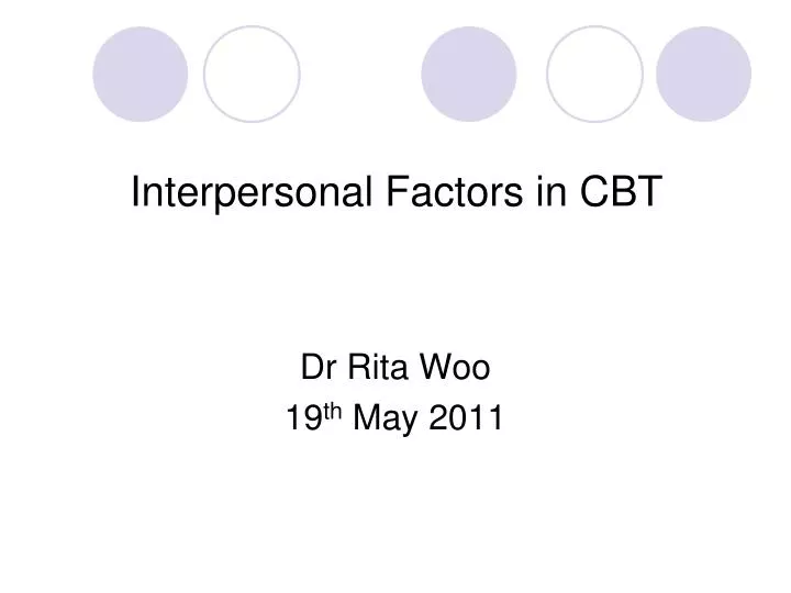 interpersonal factors in cbt