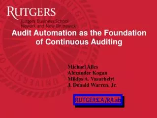 Audit Automation as the Foundation of Continuous Auditing