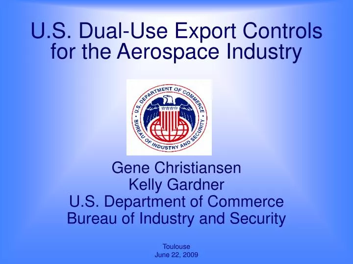 u s dual use export controls for the aerospace industry