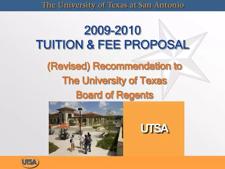 2009 2010 tuition fee proposal