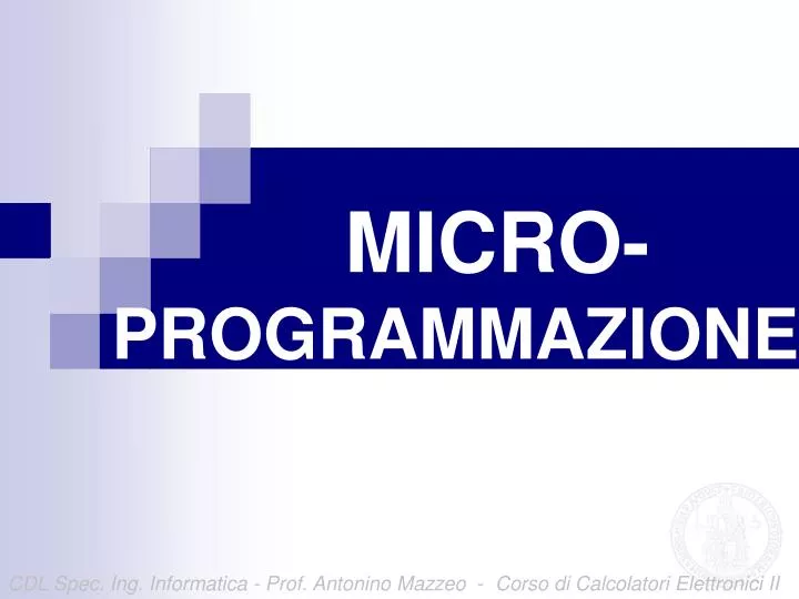 micro programmazione