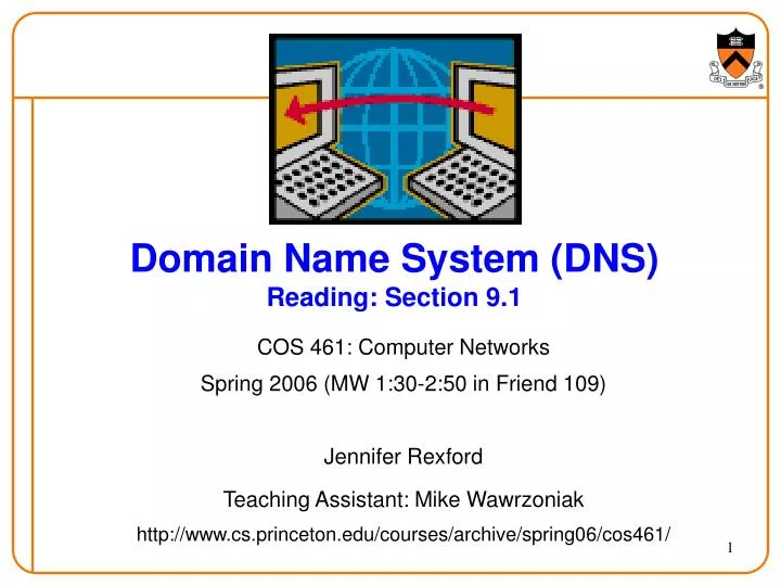 domain name system dns reading section 9 1