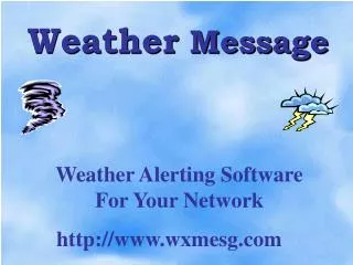 Weather Message