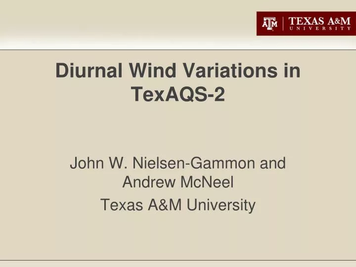 diurnal wind variations in texaqs 2